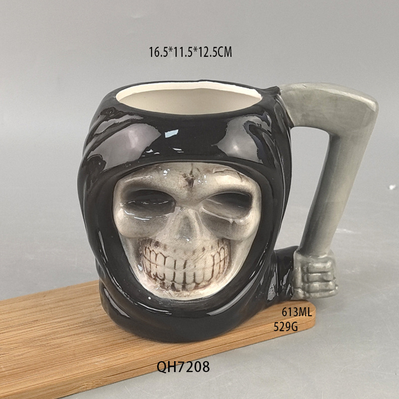 Taza creativa de Halloween cuidadosamente seleccionada Taza de vendaje pintada Taza de zombies Taza tridimensional 3D Taza divertida fantasma