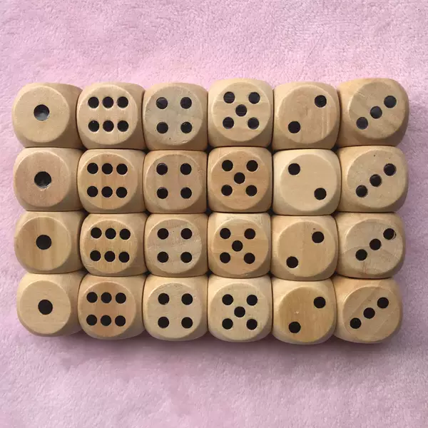 Factory 16mm wooden color dice points rounded dice wine color mahjong dice wooden dice