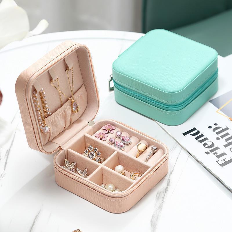 Casual Solid Color Pu Leather Jewelry Boxes display picture 1