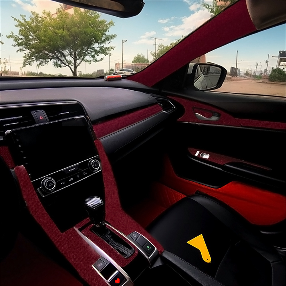 Car Interior Decal Suede Fabric Direct from Manufacturer, Self-Adhesive Personalized Car Wrap Anti-Scratch