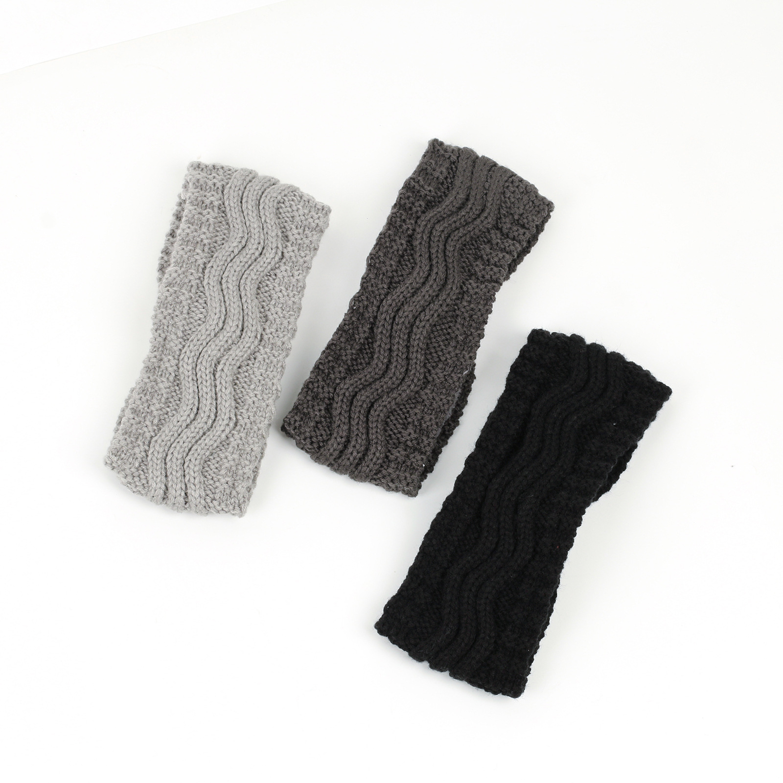 Bandeau en velours à larges bords en laine pour automne et hiver, accessoires pour cheveux chauds, bandeau tricoté, protège-oreilles de sport de couleur unie, bandeau de yoga_voghion.com