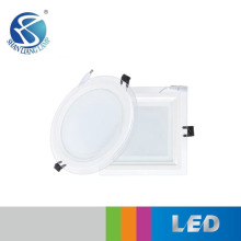 嵌入式玻璃筒灯6W9W12W18W24W家装商照SMD玻璃面板灯透明天花灯