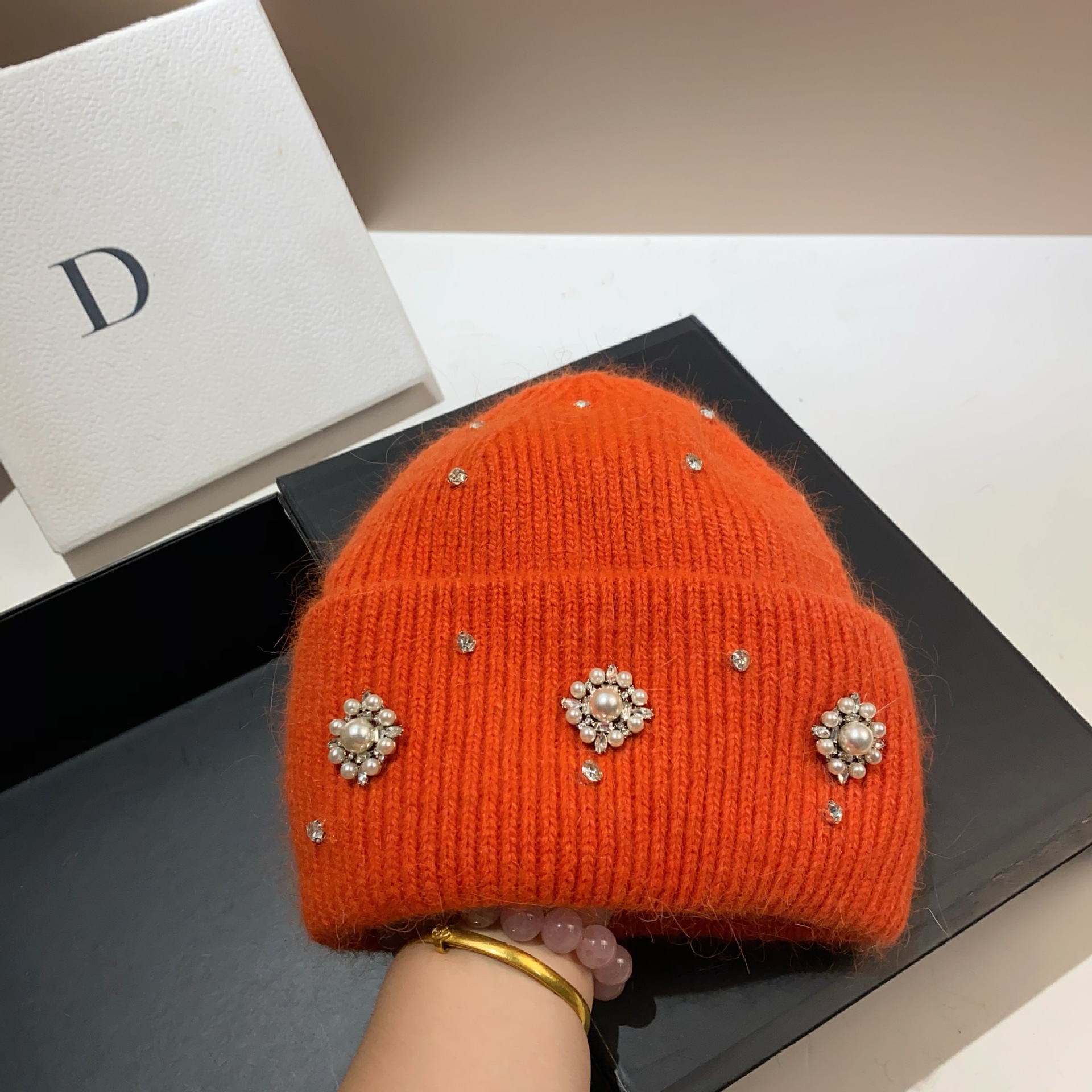 Palast Feng Shui Diamant Kaninchen Haar Gestrickte Herbst Winter Neue Prinzessin Süße und Edle Dame Xiaoxiangfeng Warme_voghion.com