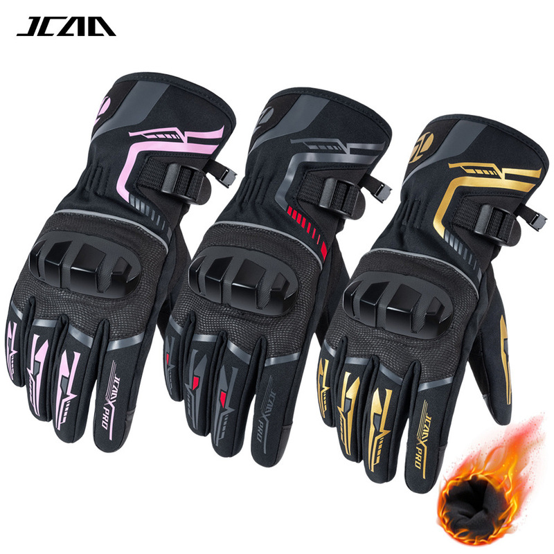 Jcca Motorcycle Winter Cycling Anti-Fall Gloves for Men and Women Waterproof Windproof Fleece-Lined Cold-Proof Motorcycle Protective Equipment Jcca Motorcycle Winter Cycling Anti-Fall Gloves for Men and Women Waterproof Windproof Fleece-Lined Cold-Proof Motorcycle Protective Equipment