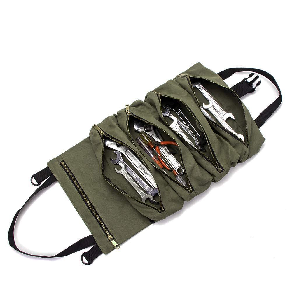 Cross-Border Roll-Type Tool Bag, Oxford Cloth Tool Bag, Car Tool Bag, Multi-Functional Electrician's Bag, Hardware Storage Bag