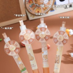 Eumei 3036 Capibara Erasable Spinner Pen Instagram Cartoon Cute Erasable Push Pen Hot Blue Erasable Pen