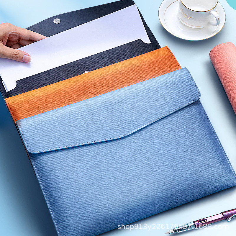 A4 File Bag Business Men's File Bag Folder File Bag Women's Waterproof Leather Briefcase in stock A4 File Bag Business Men's File Bag Folder File Bag Women's Waterproof Leather Briefcase in stock