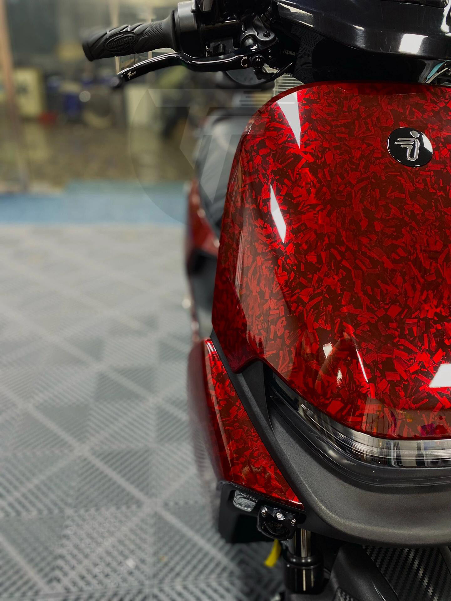 Car Color Changing Film Pet Forged Carbon Fiber Flower Carbon Film Rearview Mirror Car Film Interior Central Control Body Top Sticker