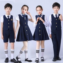 校服套装儿童中小学生合唱服学院风比赛幼儿园朗诵表演园服英伦风