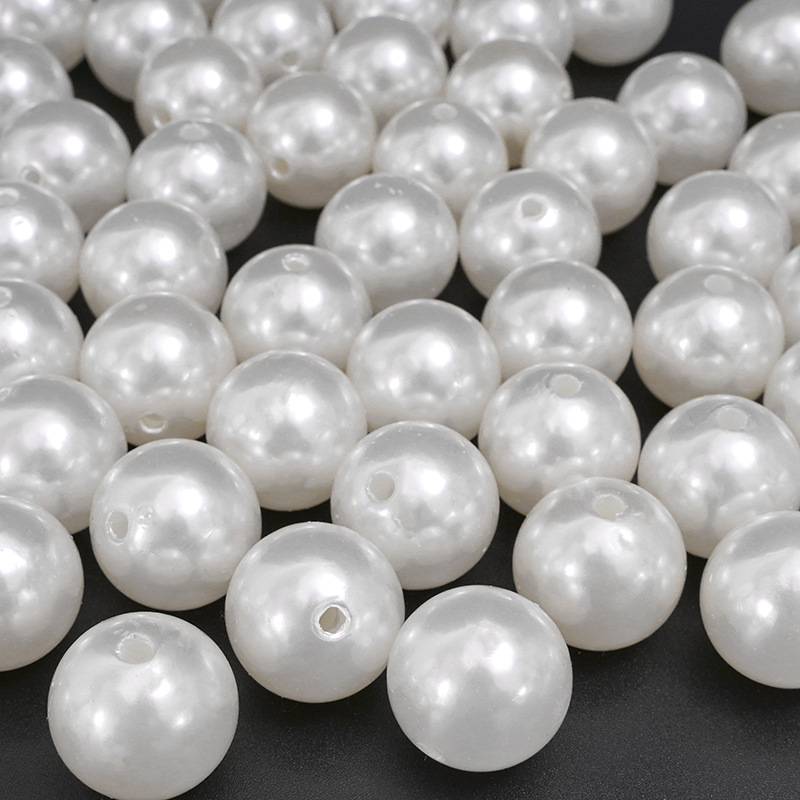ABS agujero imitación de perlas DIY accesorios de joyería de perlas hechas a mano material de collar de pulseras