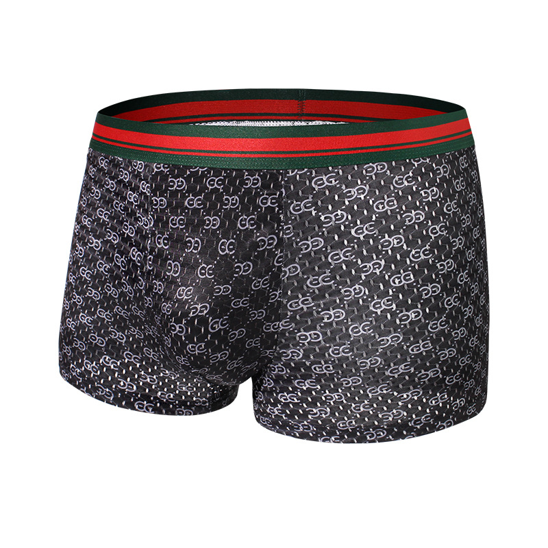 Transfronterizos exclusivos para pantalones interiores de hombre verano transpirables cómodos impresión de tamaño grande pantalones cortos de ángulo plano de hombre fábrica al por mayor