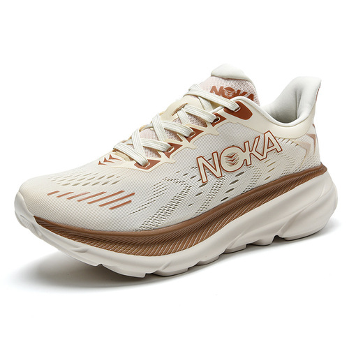 New trendy thick-soled men's sports shoes, high-elastic running shoes, men's shoes, breathable fly-knit shoes, travel shoes, Sneakers