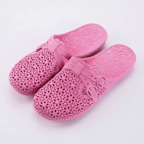 Women's summer exterior wear 2024 new sandals, anti-slip and deodorant beach, pregnant women's baotou, hole shoes, slippers, women