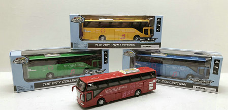 Alloy car model bus model alloy pull back China bus truck travel bus intercity connecting car