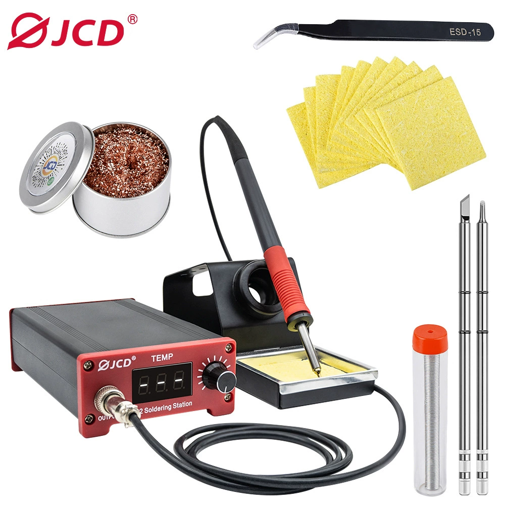 JCD для трансграничного ремонта сварочная станция T12 сварочная станция два в одном 75 Вт электрический паяльник домашний сварочный набор