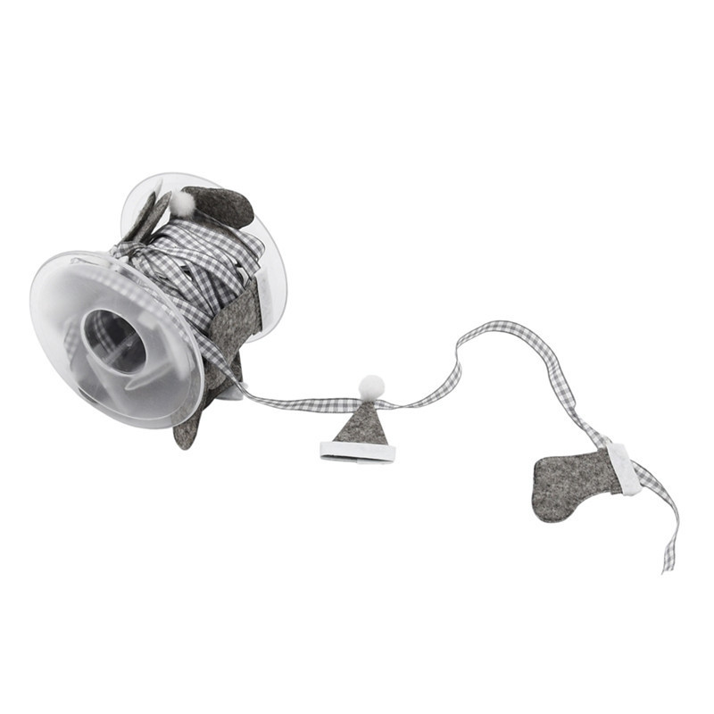 Transfronterizo nueva decoración navideña hecha a mano banda de tejido DIY no tejida calcetines navideños sombreros navideños accesorios banda