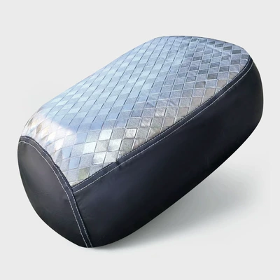 New national standard electric vehicle seat cushion, universal heat-insulating, waterproof, sun-proof, all-season seat cover, national standard electric bike seat cover (Electric car cushion) - double-needle-silver-32