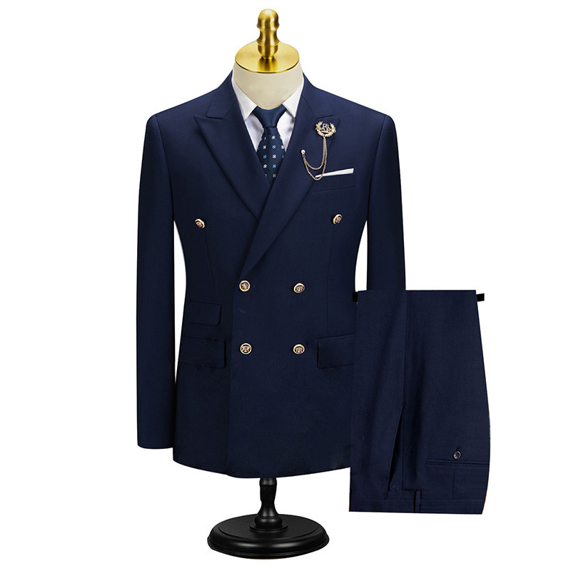 Cross-Border Men's Foreign Trade Large Size Four-Season New Men's Wedding Dress Color Suit Best Man Suit Two-Piece Casual Suit