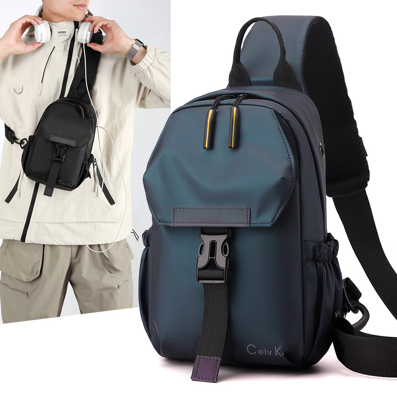 Bolso de pecho para hombre al por mayor nuevo estilo bolso de mensajero de ocio deportivo al aire libre bolso de hombro portátil de viaje de negocios de gran capacidad marea