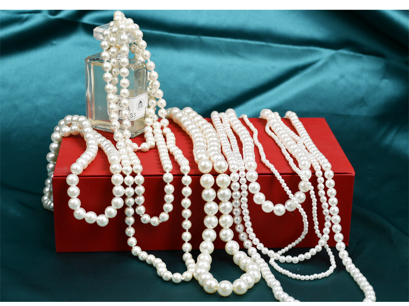 Básico Color Sólido Perla De Imitación Con Cuentas Mujeres Collar 1 Pieza display picture 5