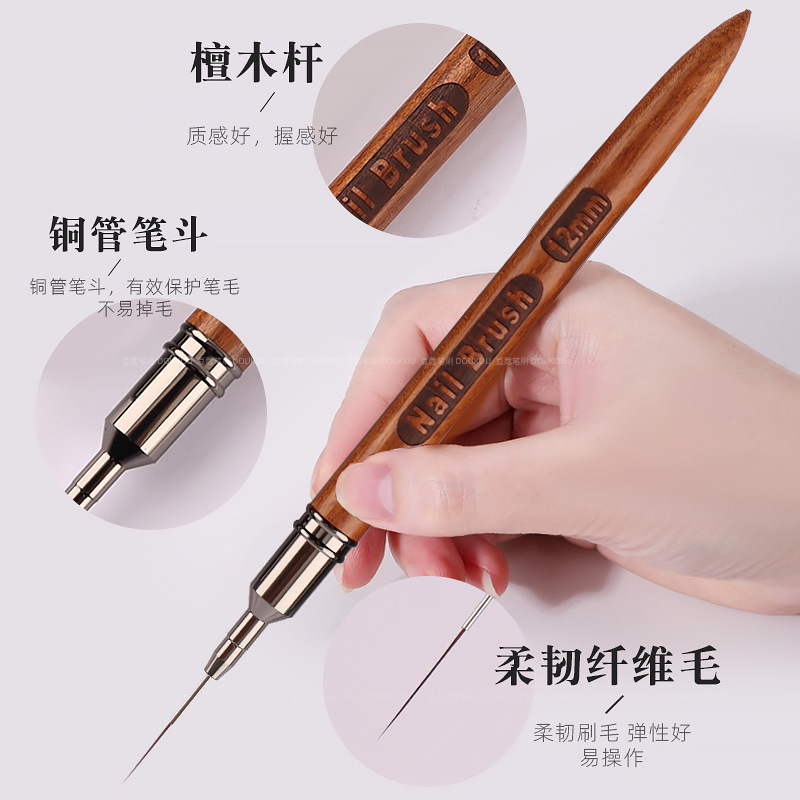 Juego de bolígrafos de dibujo de tubo de aguja de manicura ultrafina de cardamomo, bolígrafo de dibujo de sándalo, pincel para salón de uñas, bolígrafo de pintura especial, bolígrafo de línea de gancho