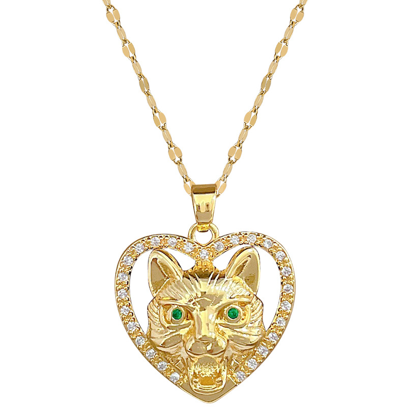 Collier Ras De Cou Femme Élégant Avec Pendentif Chat En Strass_voghion.com