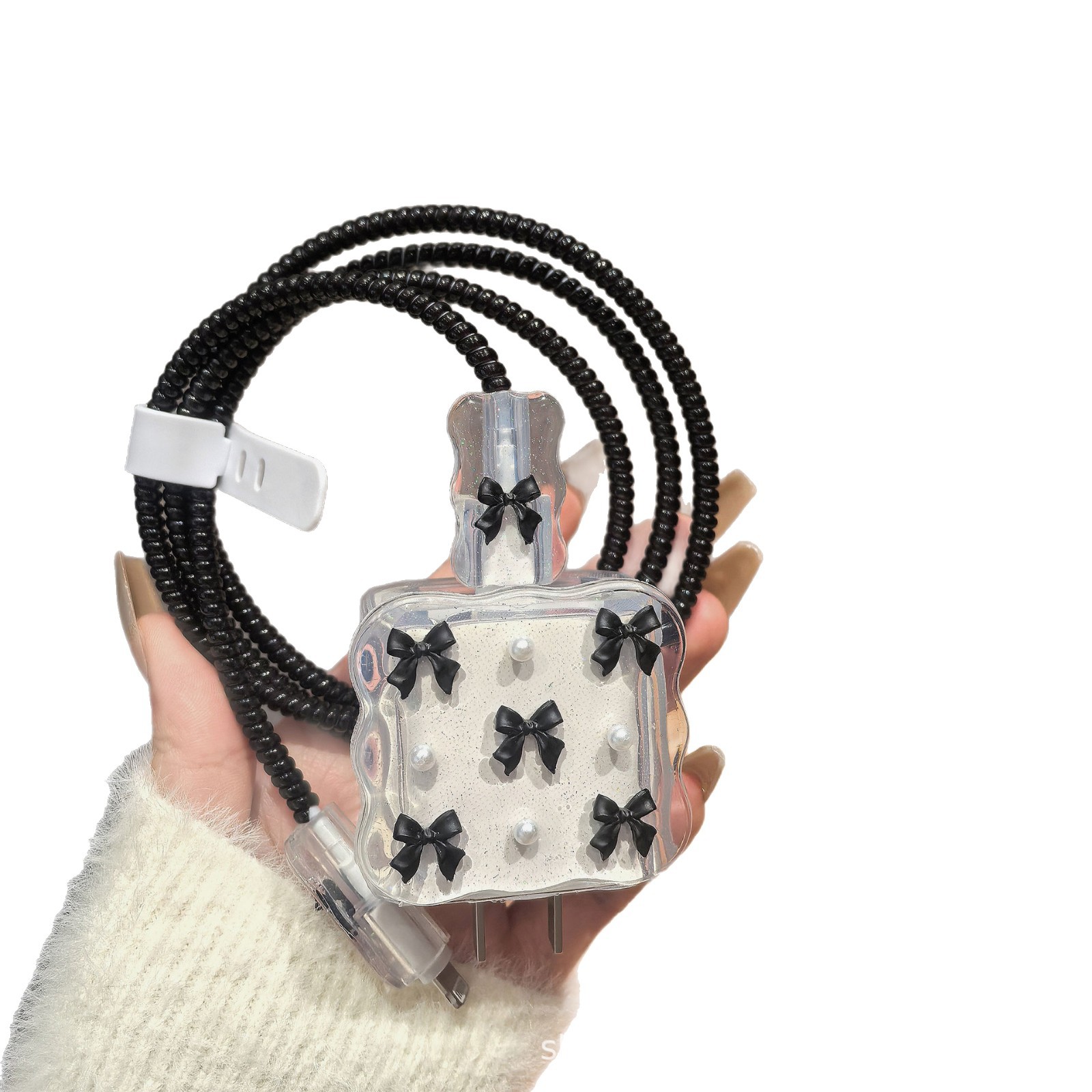 Funda protectora para cable de datos Apple 15 16 20W, funda protectora para cargador de carga rápida antirrotura, resina epoxi.