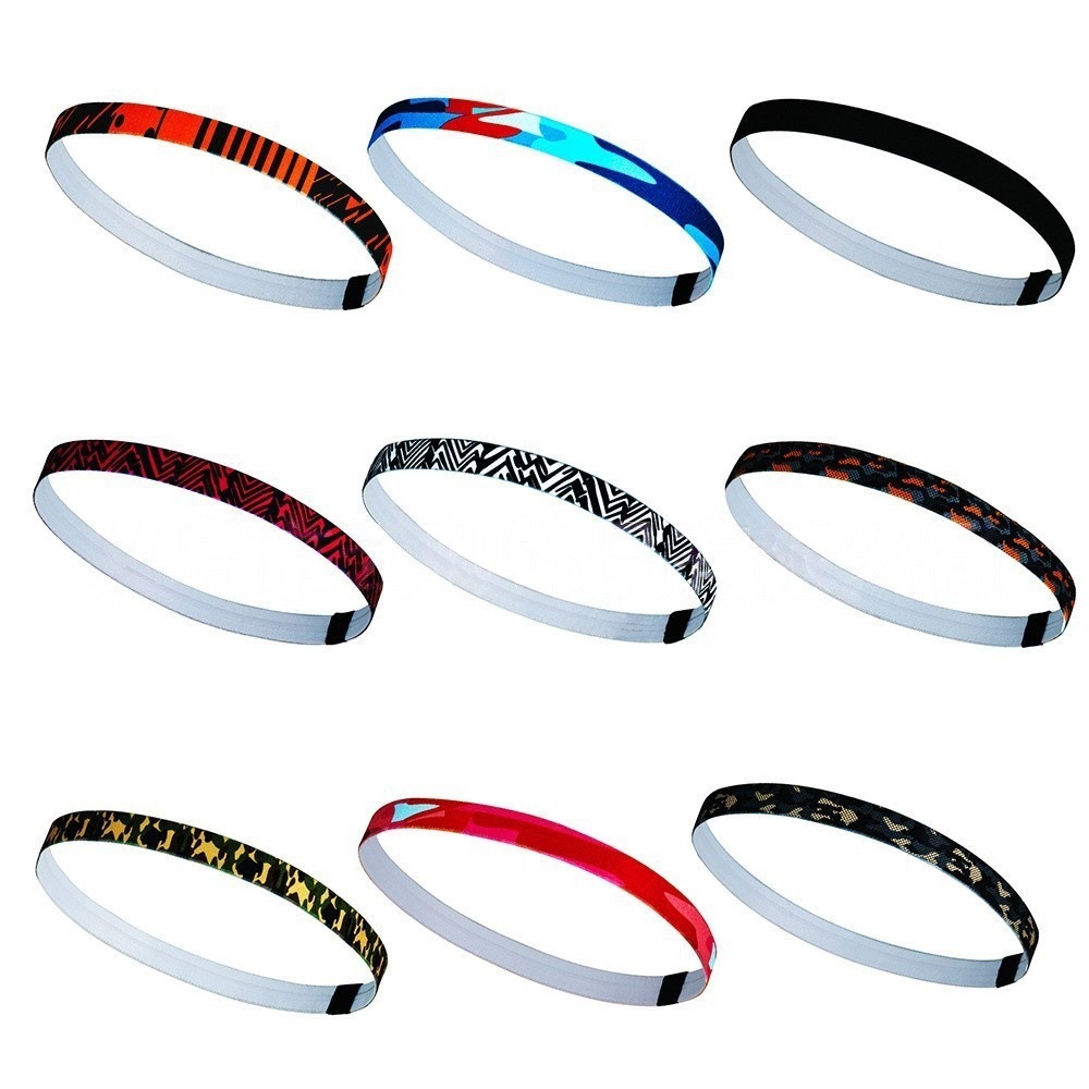 Cross-Border Yoga Fitness Thin Hairband Sports Headband Sweat-Absorbing Elastic Band Silicone Non-Slip Breathable Women's Hairband