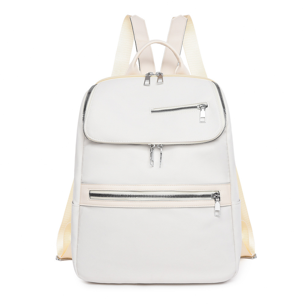 2024 nueva mochila de tela Oxford para mujer casual, mochila de computadora de viaje de gran capacidad de todo fósforo de moda al por mayor