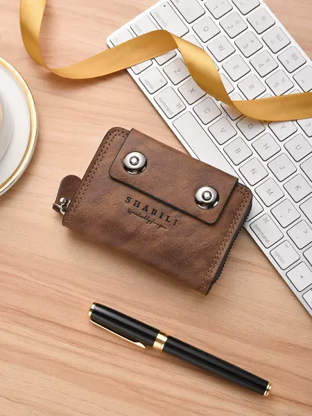2026 new model card holder men's wallet short accordion style women's card holder coin purse daily storage foreign trade in-stock trendy item