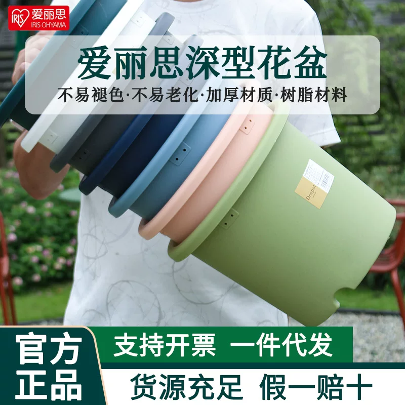 爱丽思 Deepot Nordic Simple Root Root Renolun Pot Rose West Global Green Polytic Plastic Plaster Basin