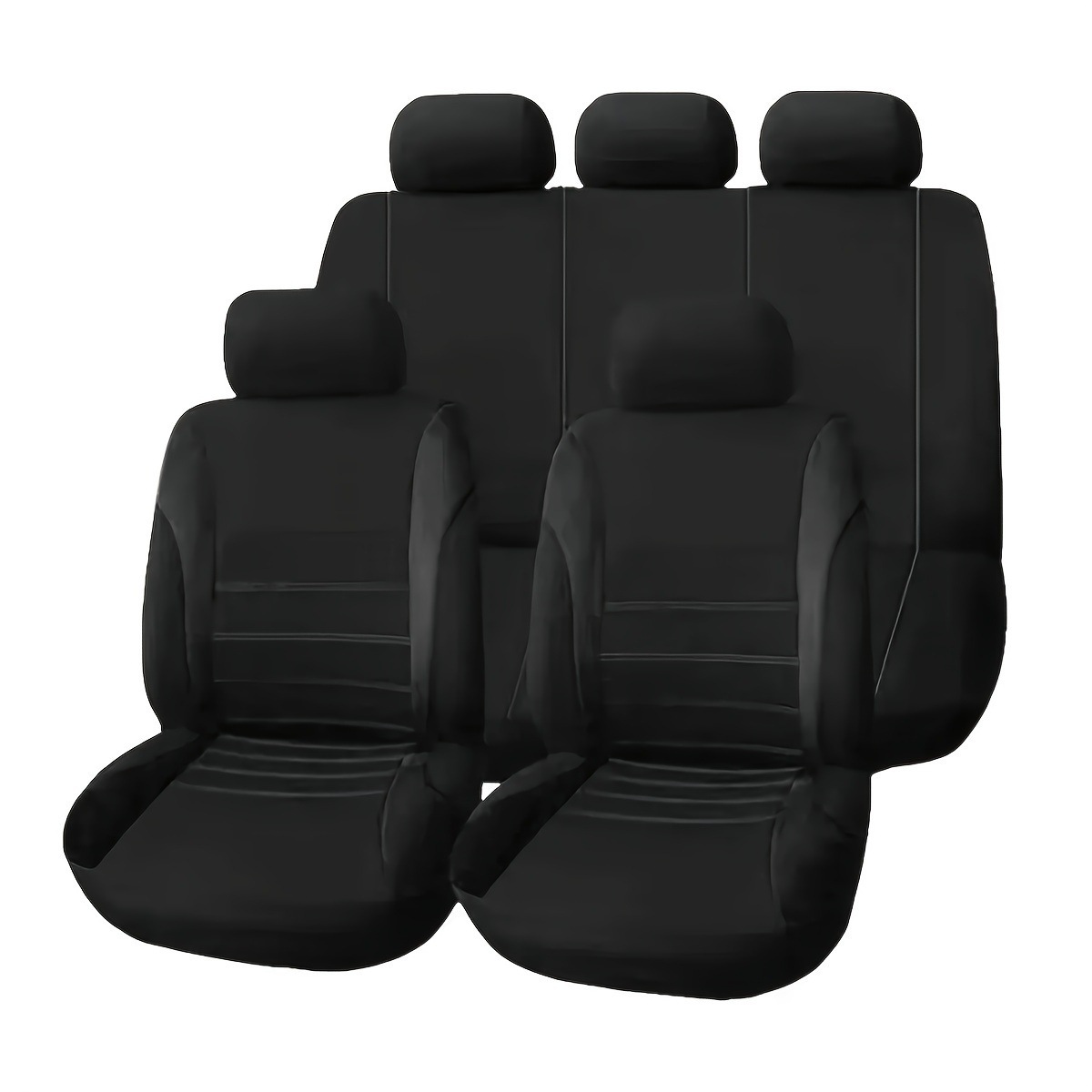 Universal Universal Five-Seat Car Seat Cover Fabric Seat Cushion Full Set (Universal seat cover) - 2-piece-set-front-single-seat