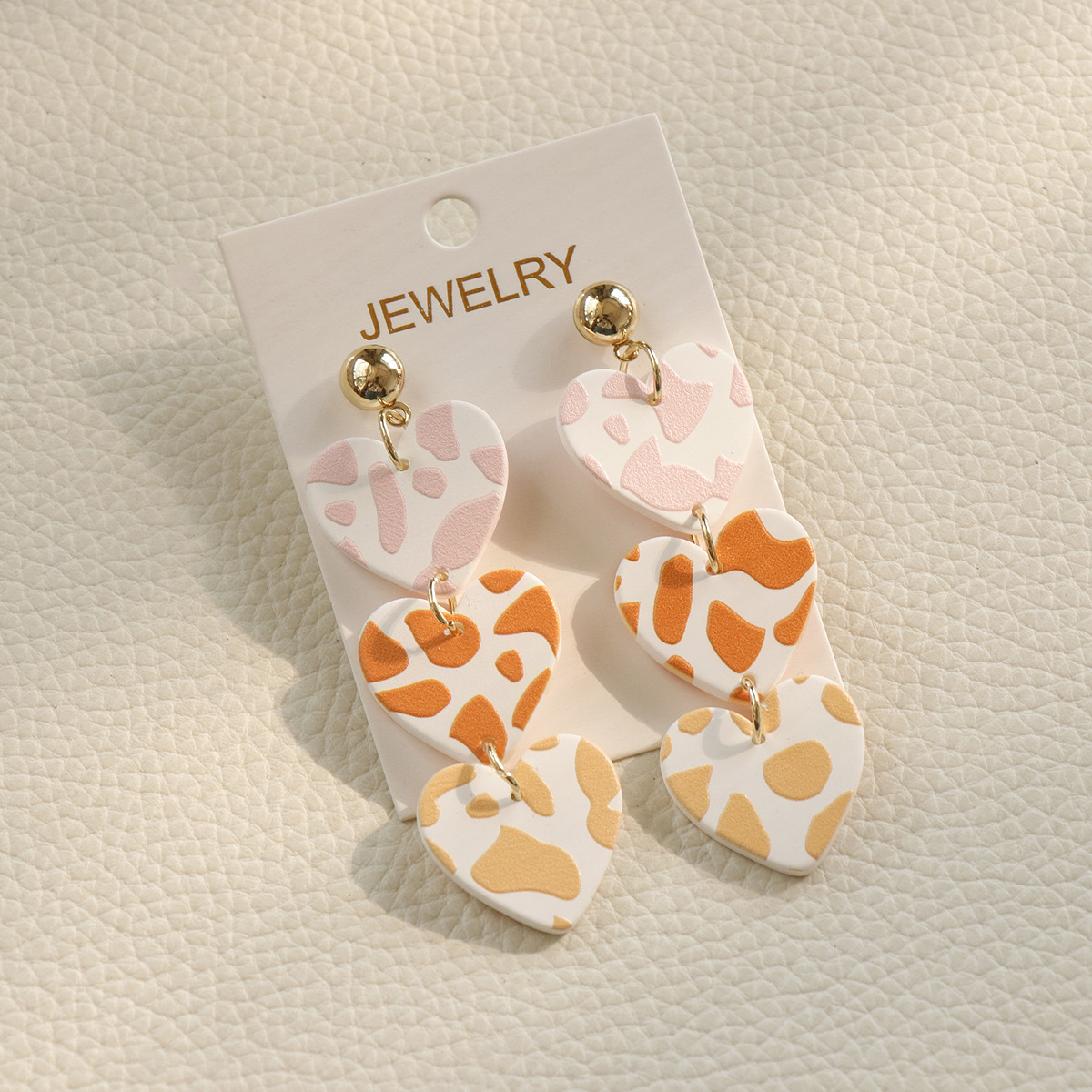 1 Pair Vacation Fashion Geometric Heart Shape Arylic Soft Clay Women's Drop Earrings display picture 6