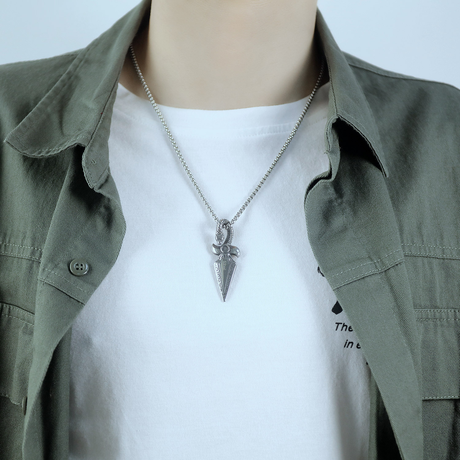 OPK饰品源头厂家欧美嘻哈经典潮流街头时尚不锈钢新款男士项链