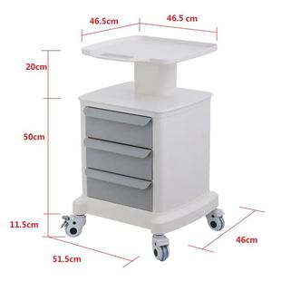 Medical Mobile Cart Storage Rack with Drawer and Socket Cosmetic Instrument Clinic Dental Tool Cart Tool Cart