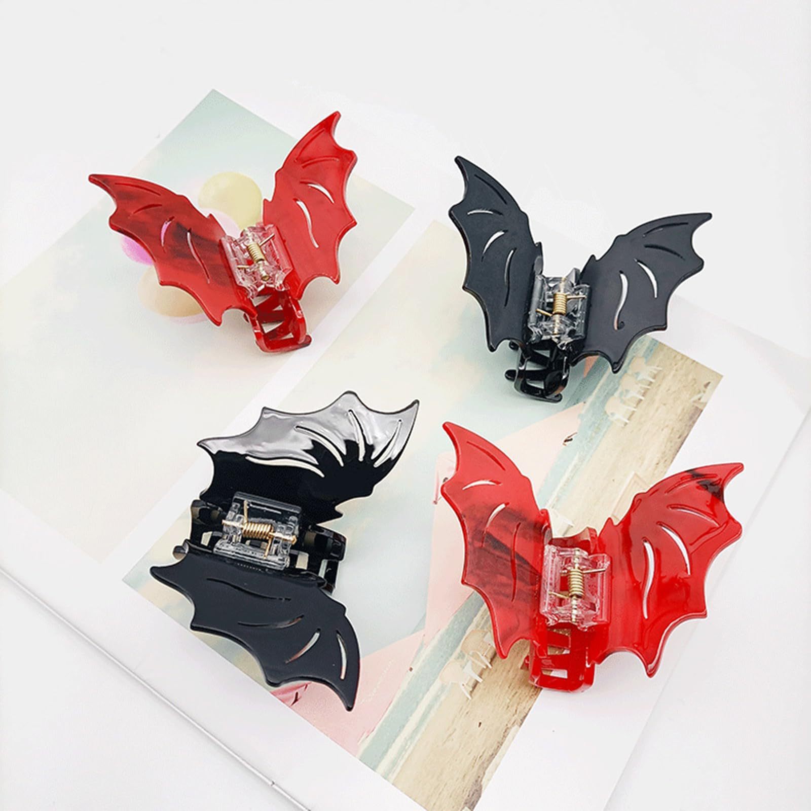 50g Weight Hair Claws Hair Accessories Type 1 Piece Quantity Holiday, Daily Occasion Acrylic Material Halloween Festival Bat Pattern Women's Gender Hollow Out Design Sweet, Cool Style Style Sweet Cool Style Women's Bat Arylic Hollow Out Hair Claws 1