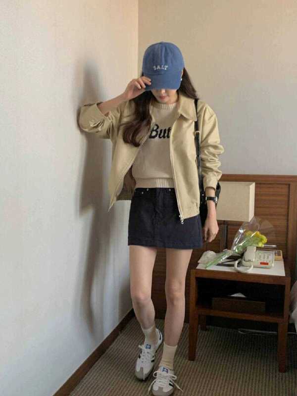 夹克短款外套女秋季新款感小个子宽松显瘦翻领棒球服工装上衣|undefined