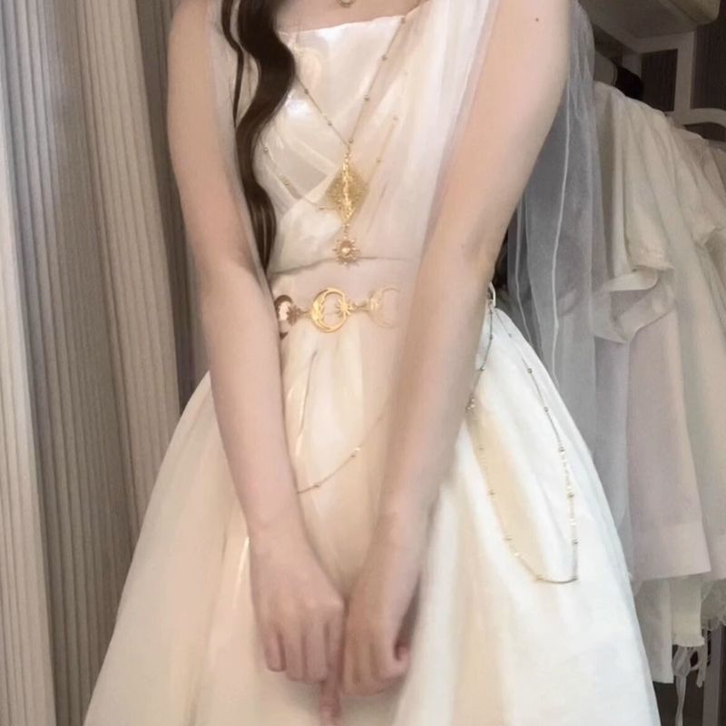 神使希腊风神女流浪风lolita汉元素仙气连衣裙希腊女神裙宫廷风|undefined