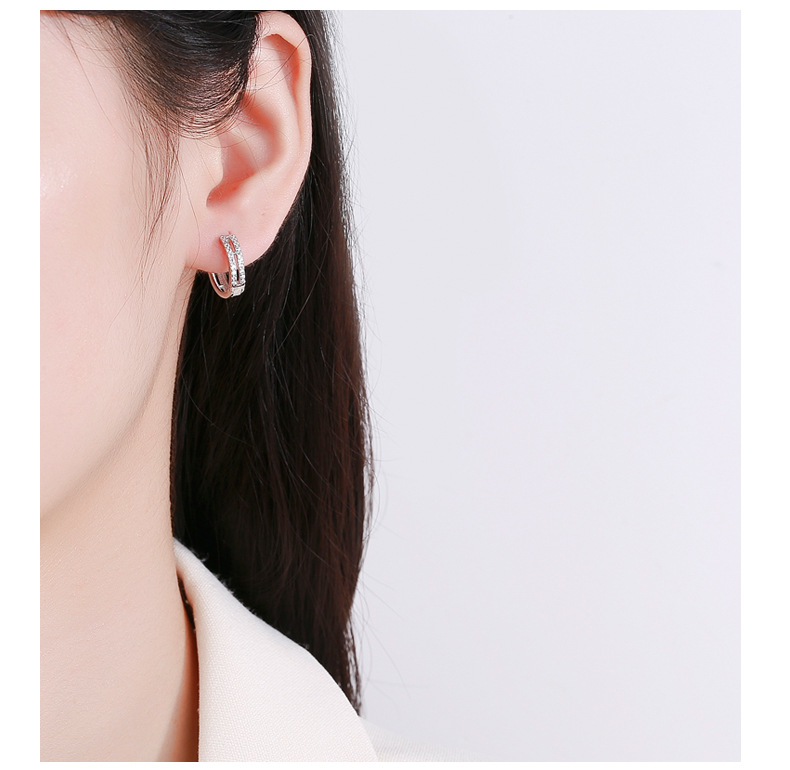 Holiday, Daily Occasion 925 Sterling Silver Material 1 Pair 925 Sterling Silver 925 Sterling Silver Earrings Geometric Hoop Earrings