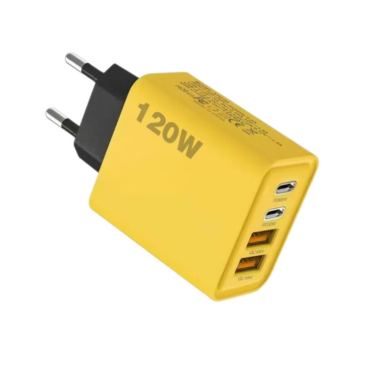 120w多口急速充電ヘッドダブルusbダブルtypec欧規美規携帯電話充電器ヘッドクロスボーダー卸売り|undefined