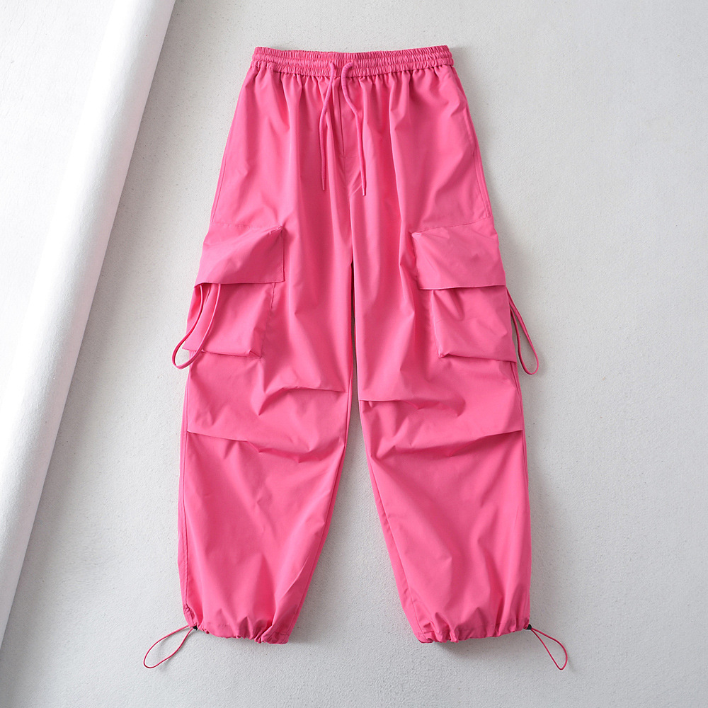 Women's Holiday Daily Streetwear Solid Color Full Length Casual Pants Cargo Pants display picture 15