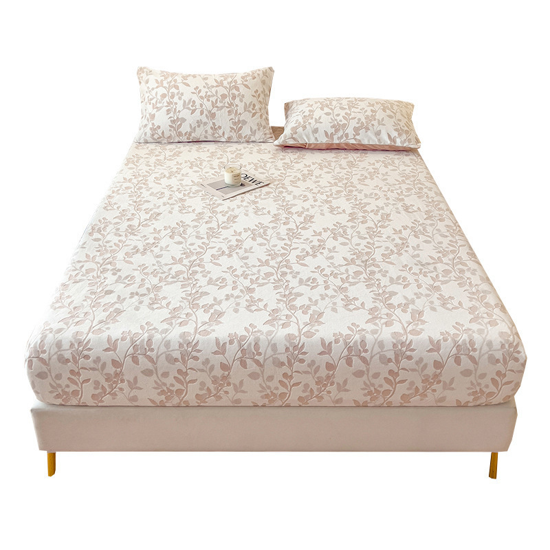 Leche de terciopelo espeso cama de una sola pieza de invierno más terciopelo de coral cubierta de cama cubierta de colchón antideslizante sábanas de otoño y invierno