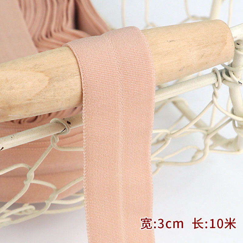 Tira de borde elástico de algodón accesorios de tela tira de borde de ropa de bebé cinta ropa interior banda elástica correa de tela plegable