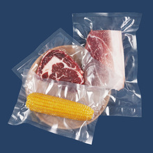 工厂现货批发尼龙+PE复合平口真空袋透明光面保鲜袋食品抽真 空包