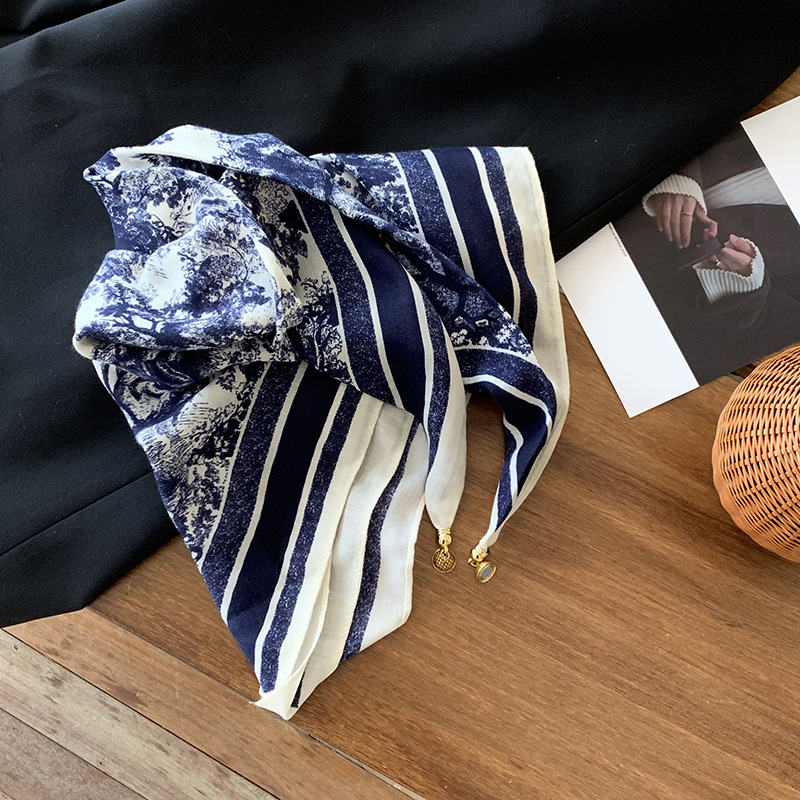 Bufanda de seda para mujer, bufanda cuadrada, estilo de primavera y verano de alta calidad, bufanda de cuello, bufanda magnética de moda, bufanda de todo fósforo, chal al por mayor