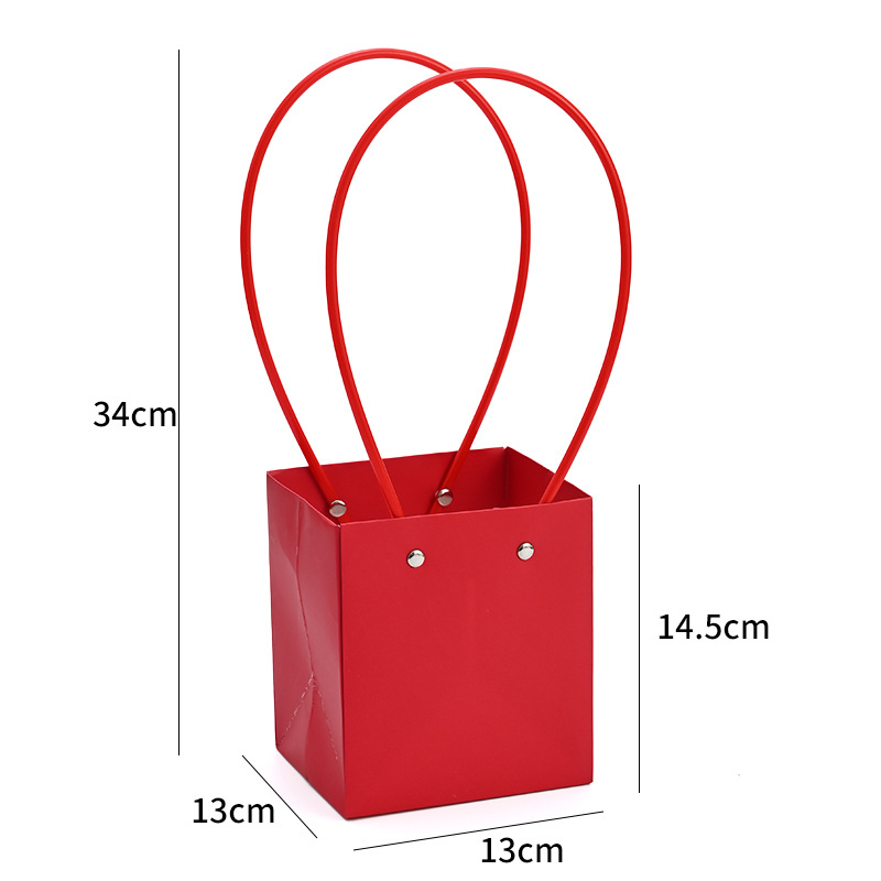 Bolso especial transfronterizo para flores, descuento al por mayor, bolsa trapezoidal de papel kraft impermeable, bolsa de embalaje de regalo, bolsa de ramo