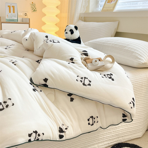 Baby-grade milk knitted winter quilt, small fresh and soft soybean quilt, dormitory single student air-conditioned quilt, spring and autumn quilt