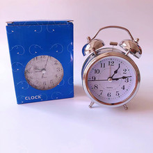 3寸复古金属打铃闹钟  静音款床头小闹钟 学生冬季起床钟义乌现货