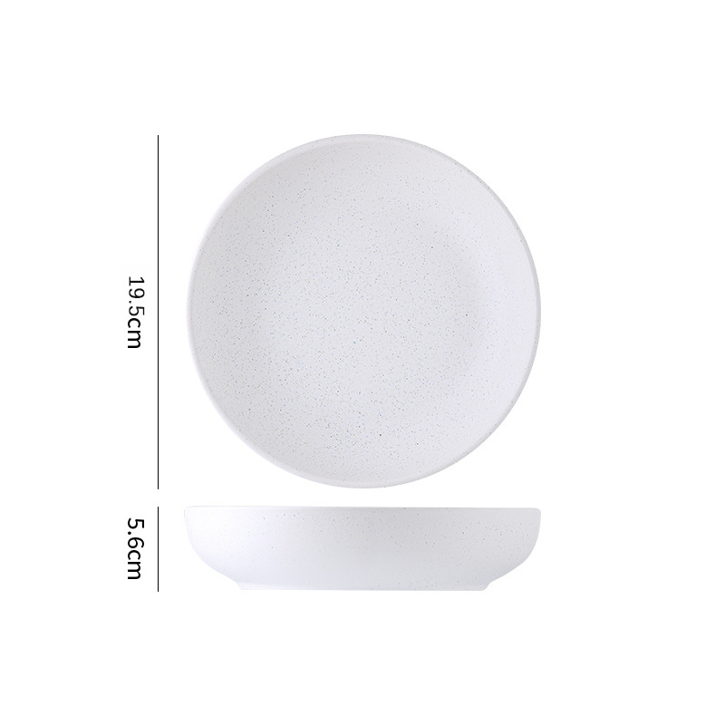 Plato de cerámica simple punto azul punto blanco conjunto de platos de platos de comedor occidental platos de cerámica de hotel con puntos