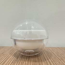 高透亚克力100g球形塑料瓶面膜瓶护肤品包材常年现货可喷色印刷